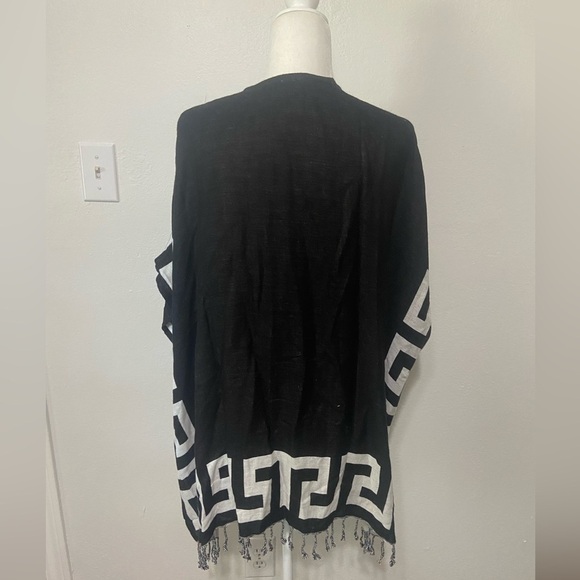 Colleen Lopez women's M/L reversible geometric shawl/kimono EUC - Picture 2 of 7